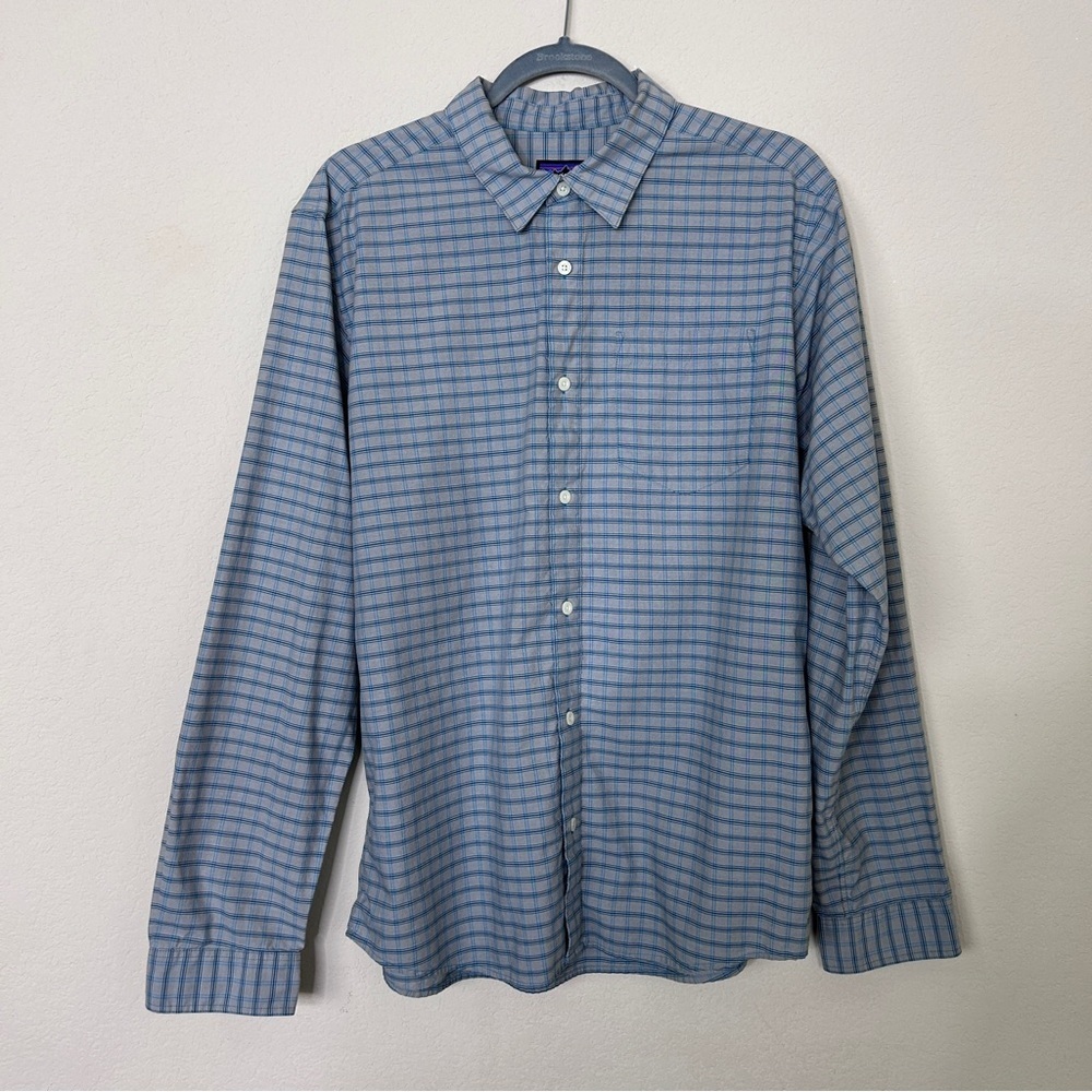 Patagonia Organic Cotton Fjord
Flannel Shirt Mens Medium Long Sleeve Gray